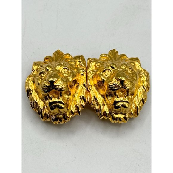 Vintage Gay Boyer Lion interlocking Belt Buckle main image 6